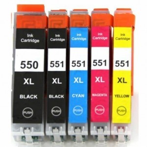 AA CANON 550XL/551XL Set Patronen Nachbau B,C,M,Y
