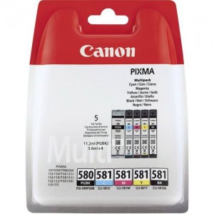 Canon Ink Multi Pack PGI-580/CLI-581 C/M/Y + Black Pigment + Photo Black
