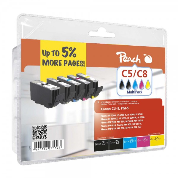 Tinte Peach Canon PGI5/CLI8 Multipack PI100-71 BLISTER