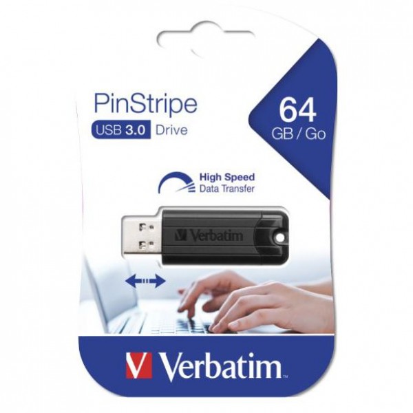 Verbatim USB Stick Pinstripe black 64GB 3.0