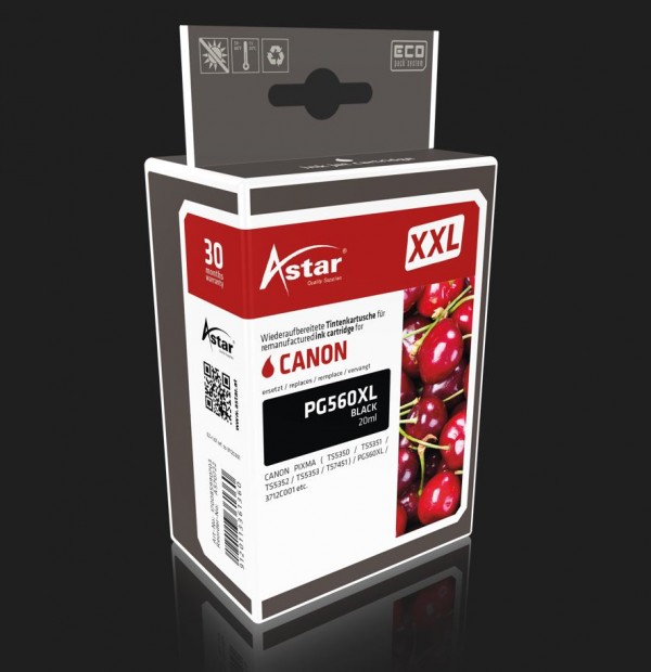 Astar Canon Ink PG560 XL black 400 Seiten inkl. Chip