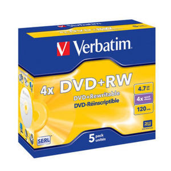 Verbatim DVD+RW 4,7GB/4f JC 1x5